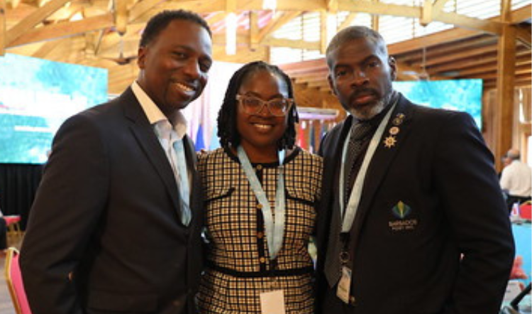 Rommel Edwards, Kemi Brewster and Capt. Karl Branch: Photo by BPI